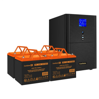 Комплект EXEGATE ИБП EX295991RUS + батарея 80Aч EX285654RUS 4шт